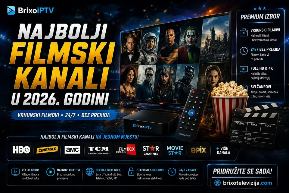 Najbolji Filmski Kanali u 2026. Godini – Gdje Gledati Najnovije Filmove i Najveće Hitove