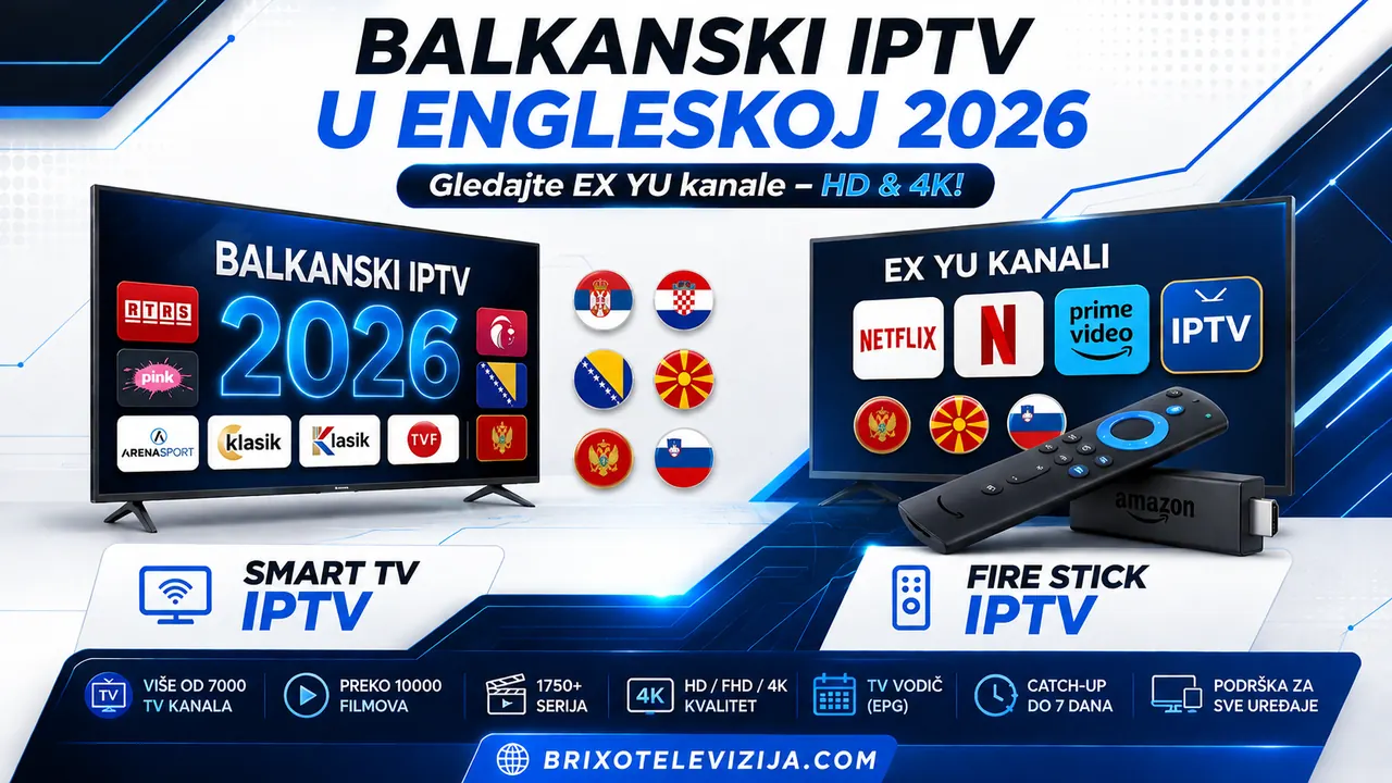 Balkanski IPTV u Engleskoj 2026 – Kako gledati EX YU kanale na Smart TV-u i Fire Sticku