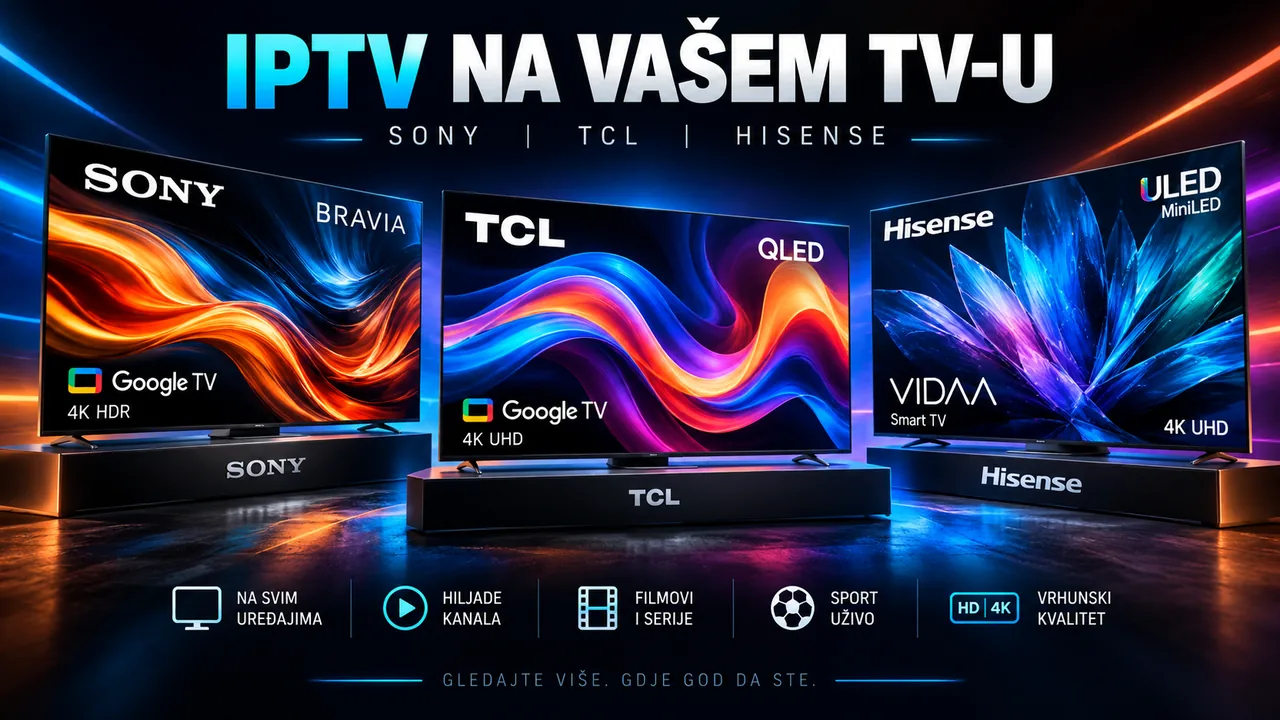 IPTV na Sony, TCL i Hisense TV – Instalacija i Podešavanje
