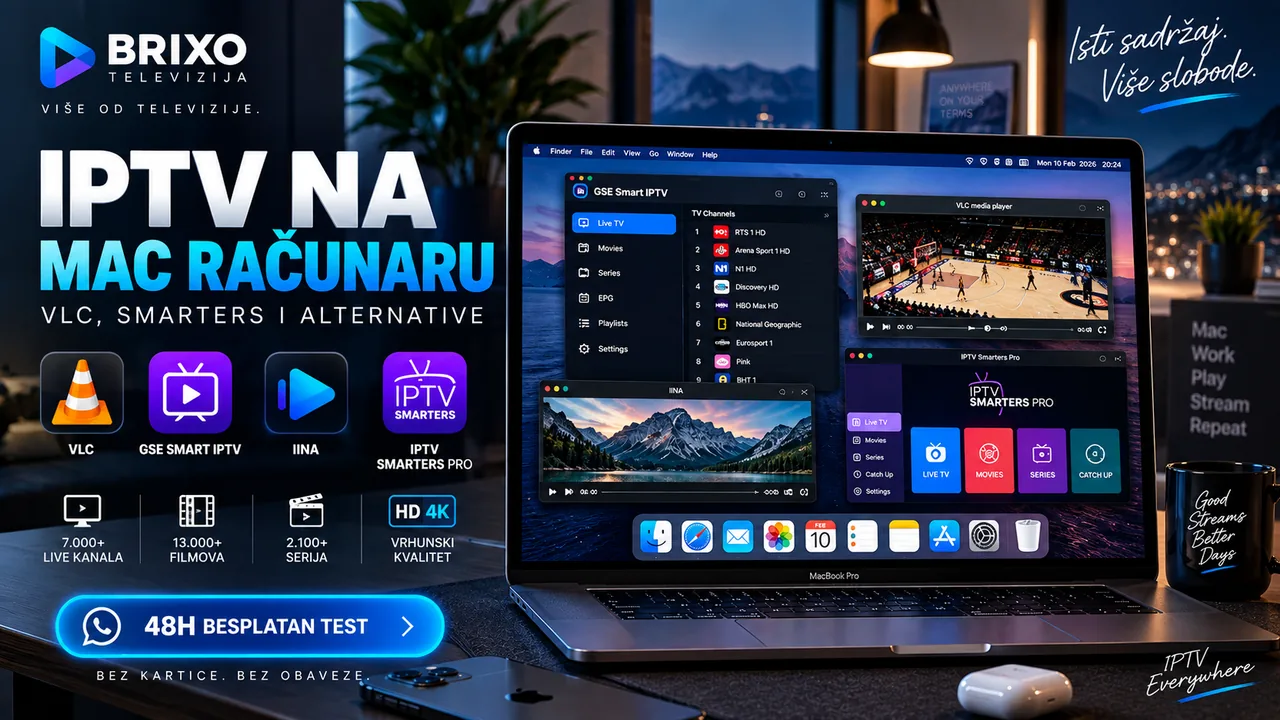 IPTV na Mac Računaru: VLC, Smarters i Alternative