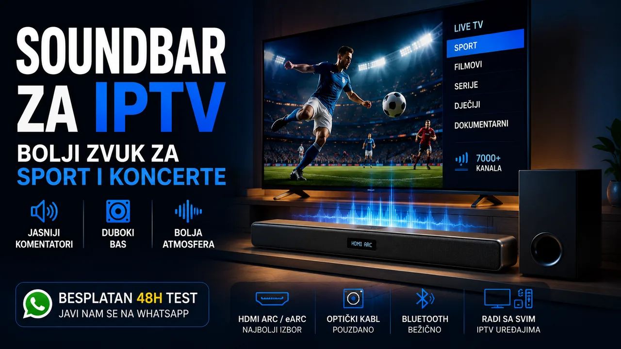 Soundbar za IPTV – Bolji Zvuk za Sport i Koncerte