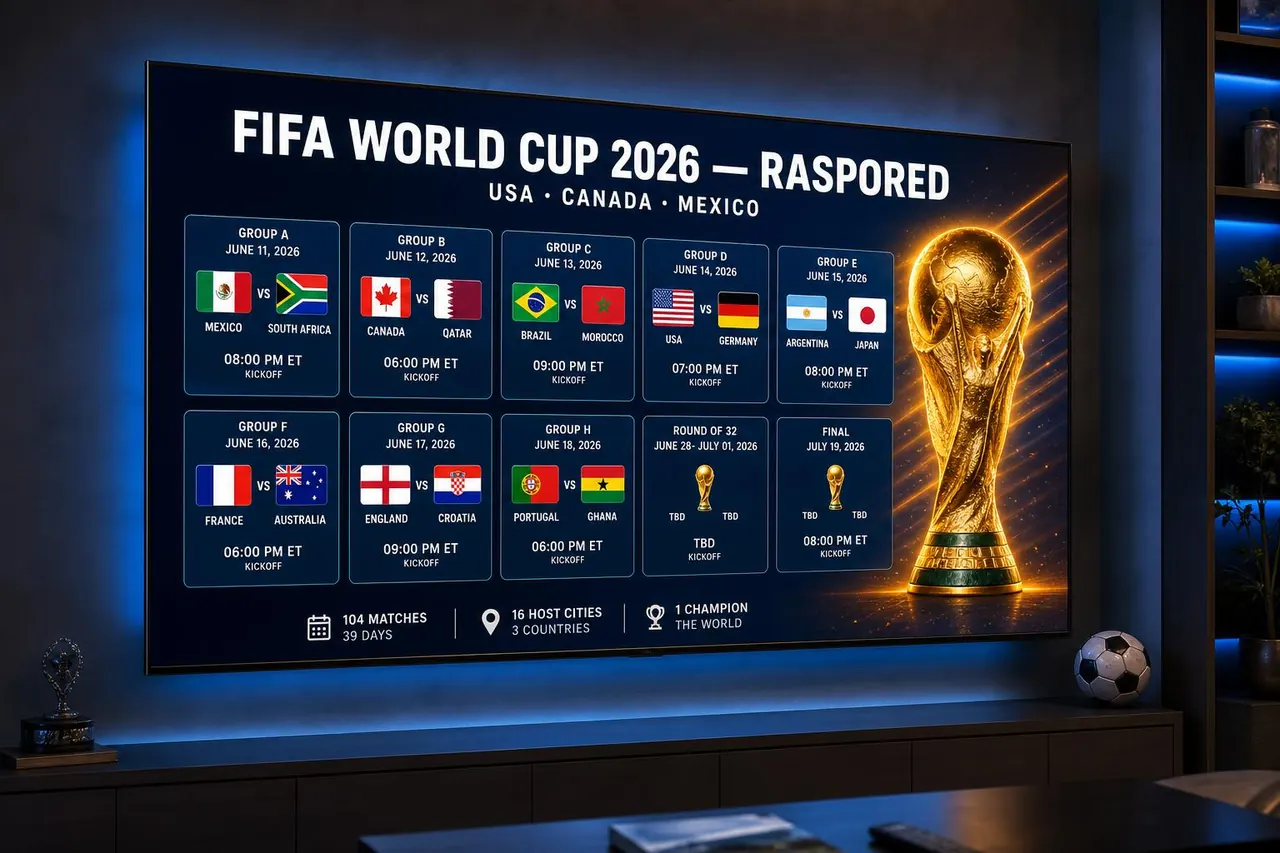 FIFA World Cup 2026 – Raspored Utakmica i Gdje Gledati Stabilno
