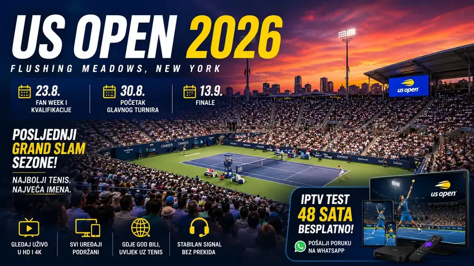 Gdje gledati US Open 2026 uživo – Kompletan vodič