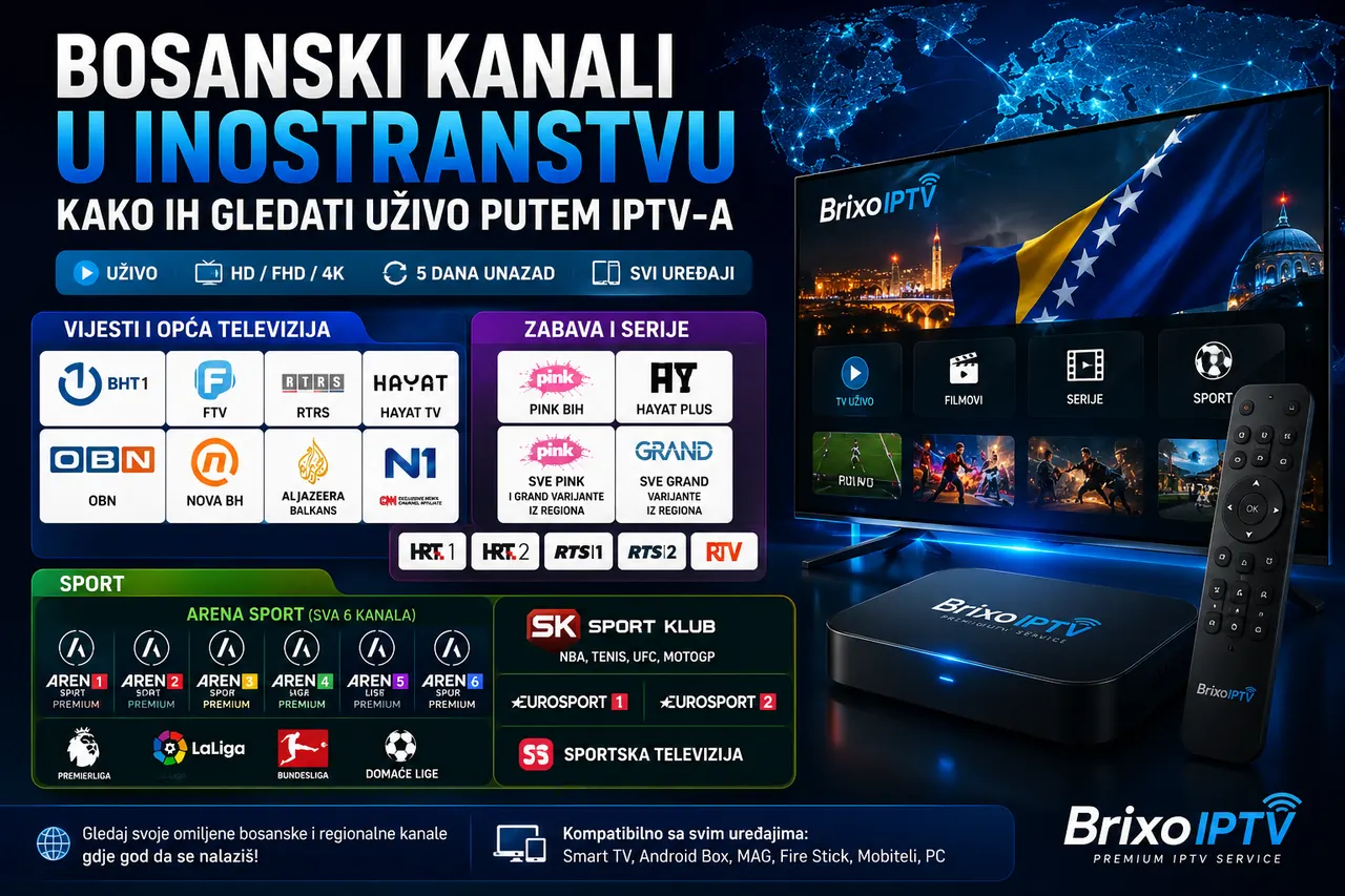 Bosanski kanali u inostranstvu,  gledaj uživo putem IPTV-a