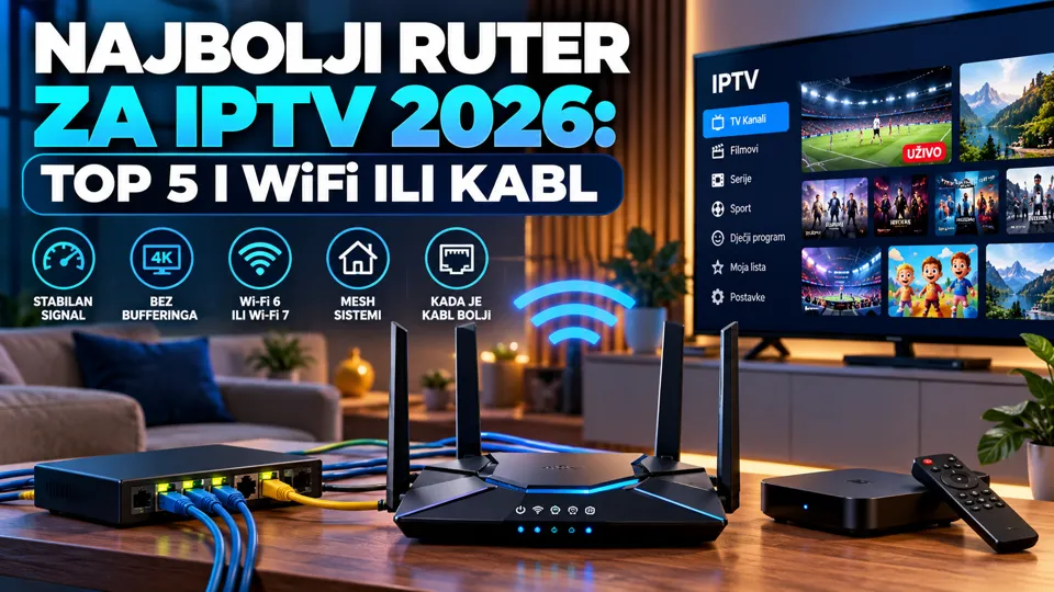 Najbolji ruter za IPTV 2026: top 5 i WiFi ili kabl