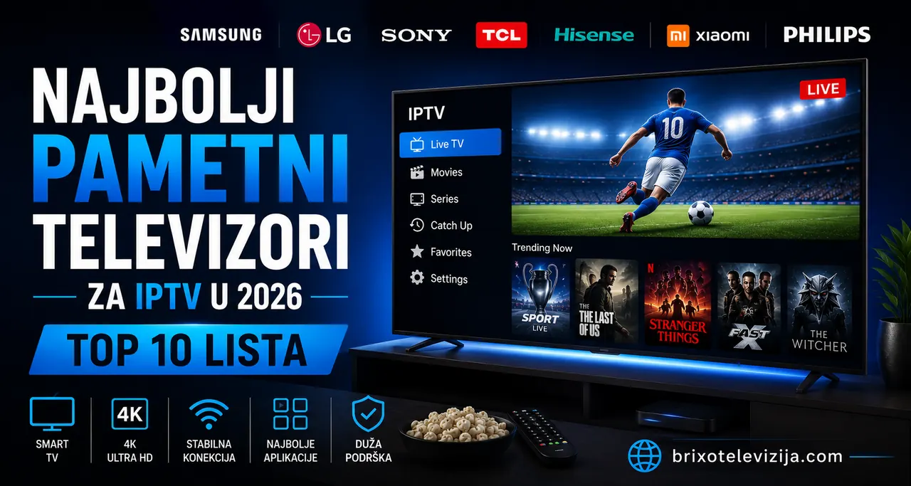 Najbolji Smart TV za IPTV u 2026. – Top 10 modela