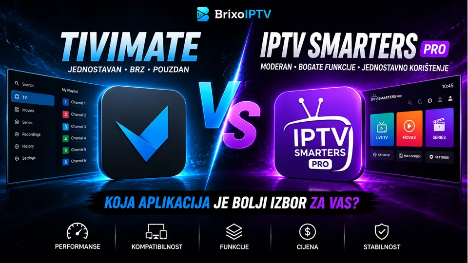 TiviMate vs IPTV Smarters Pro – Koja IPTV Aplikacija Je Bolja u 2026?