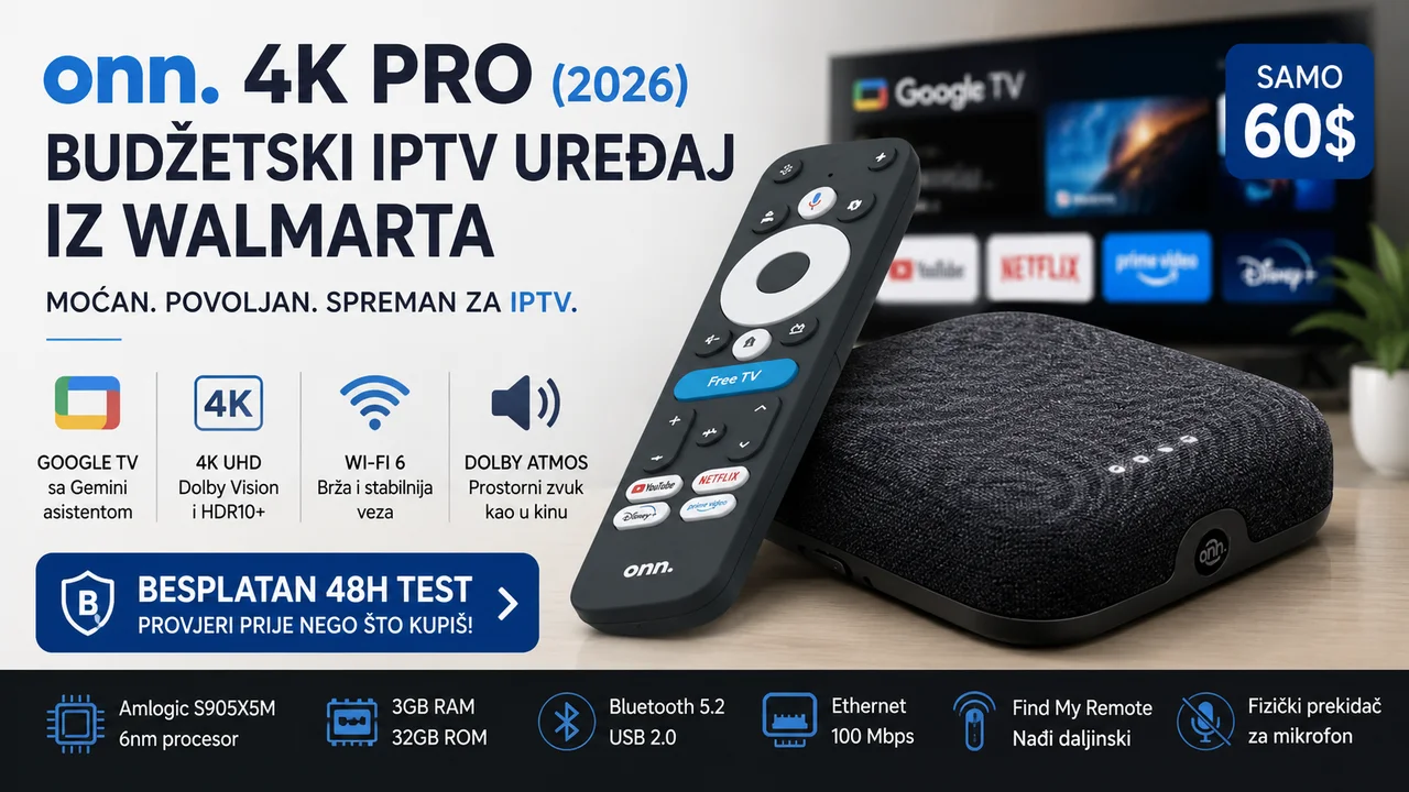 onn. 4K Pro: Budžetski IPTV Uređaj iz Walmarta 2026