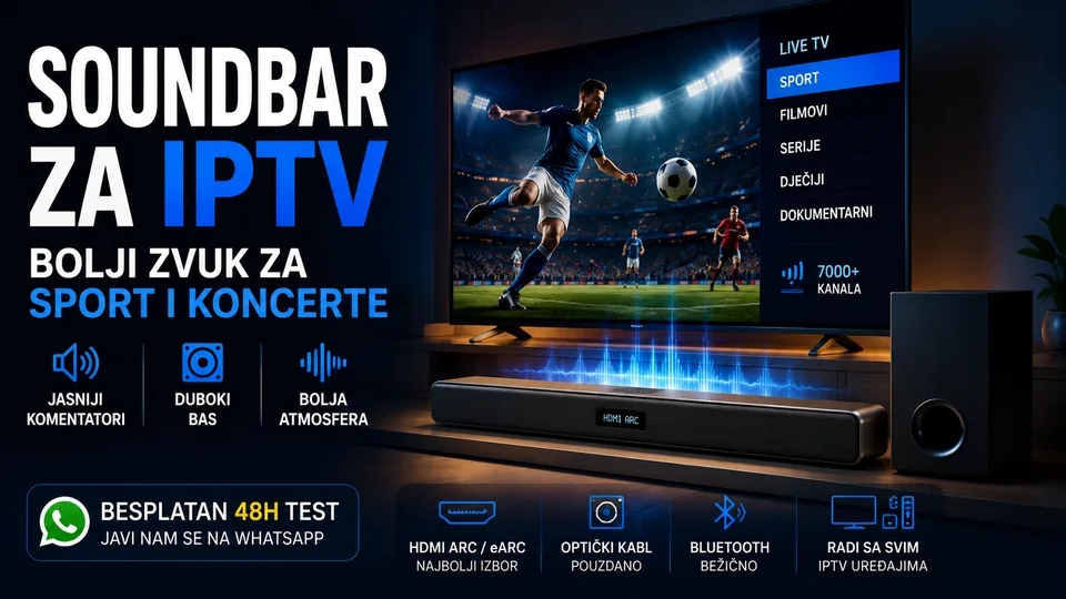 Soundbar za IPTV – Bolji Zvuk za Sport i Koncerte