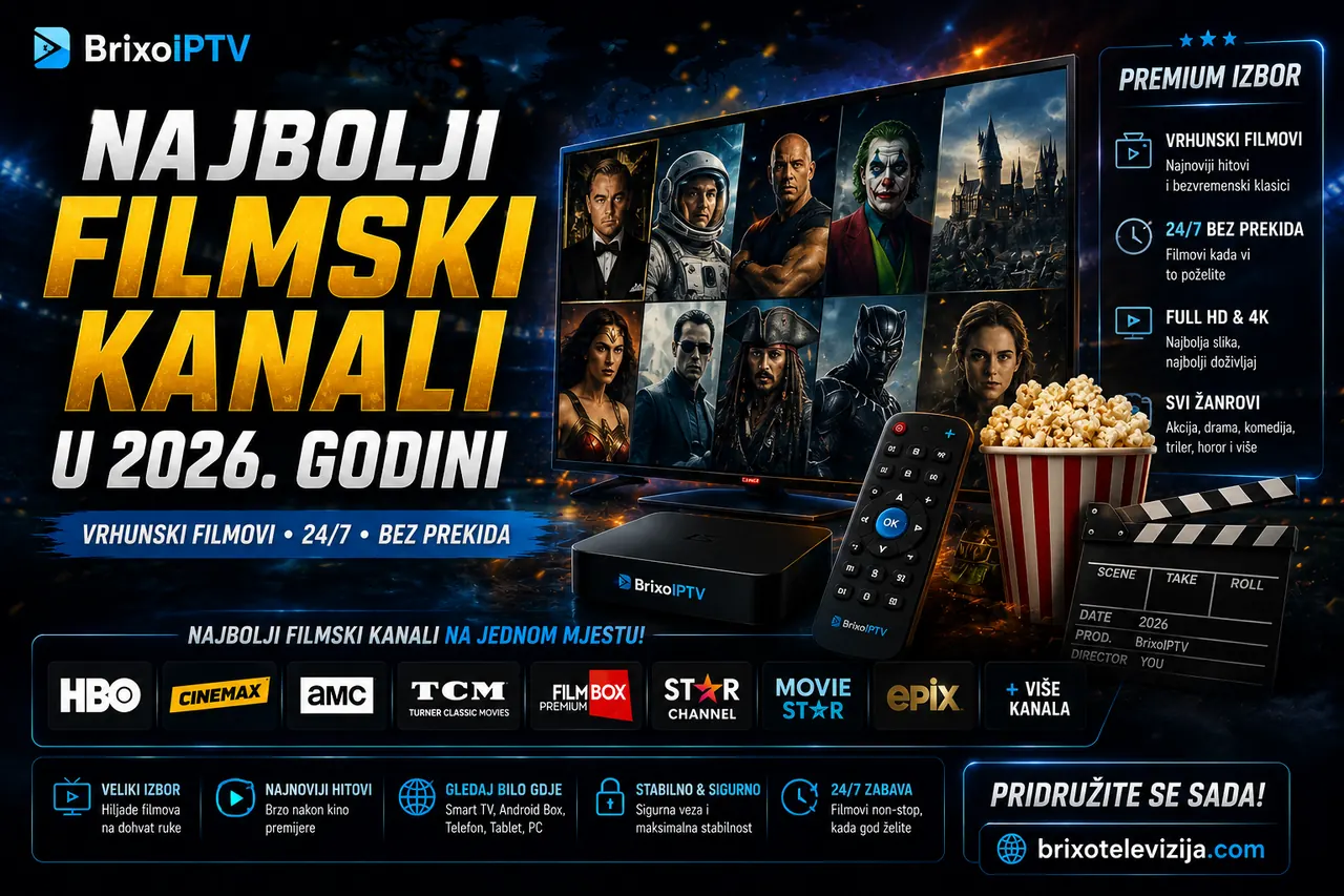 Najbolji Filmski Kanali u 2026. Godini – Gdje Gledati Najnovije Filmove i Najveće Hitove