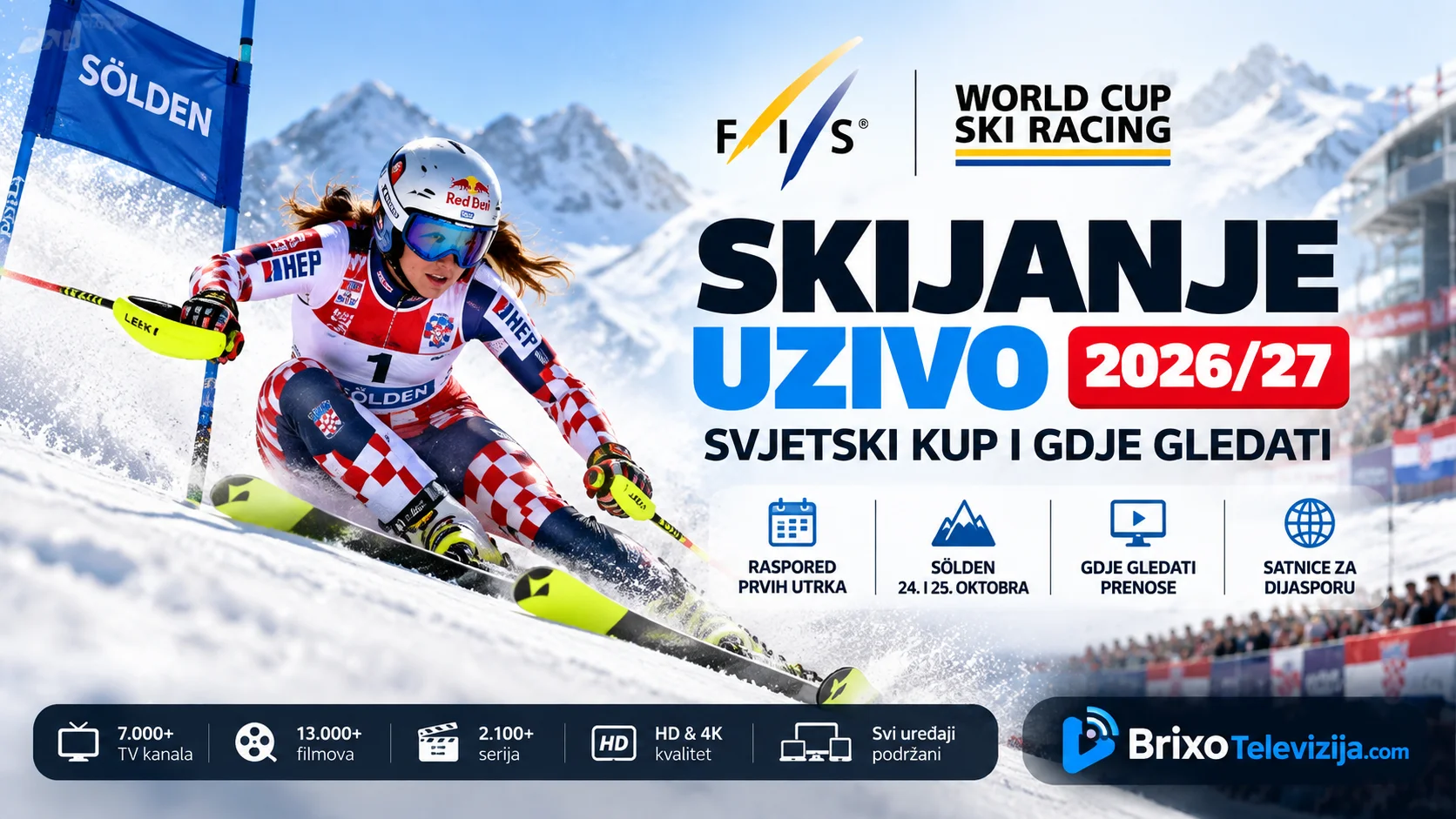 Skijanje uživo 2026/27: Svjetski kup i gdje gledati