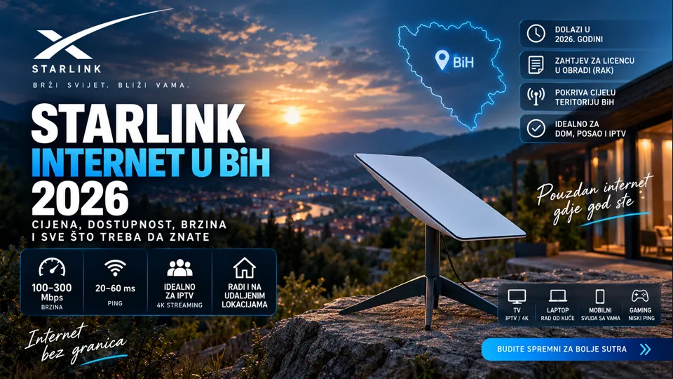Starlink Internet u BiH 2026 – Cijena i Dostupnost