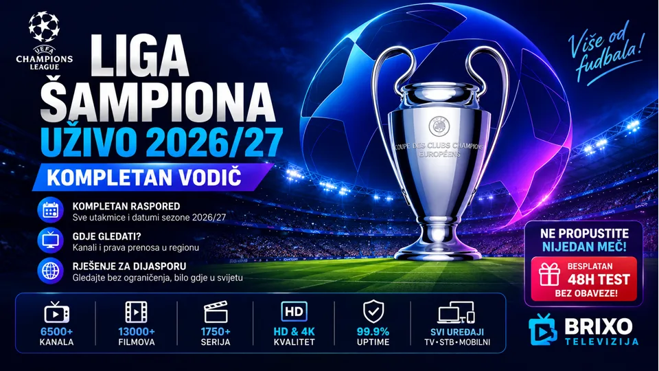 Liga šampiona uživo 2026/27: kompletan vodič